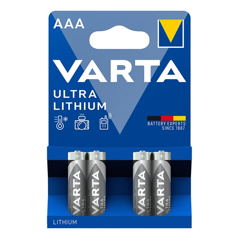 Varta Ultra Lithium-batterier AAA 4 stk i blisterpakning