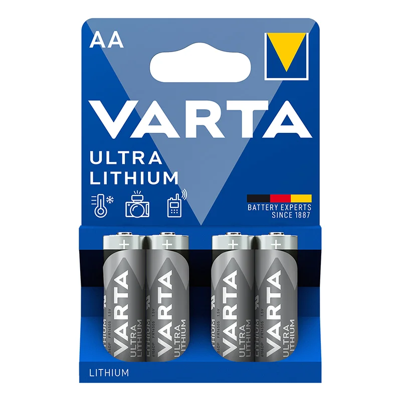 Varta Ultra Lithium-batterier AA 4 stk i blisterpakning