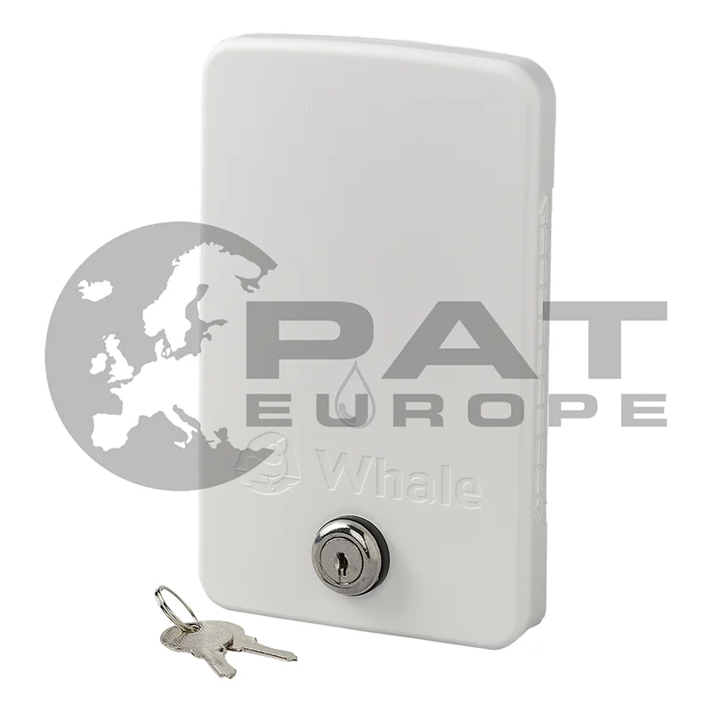 Whale Easi-Slide sliding cover for recessed housing White with lock